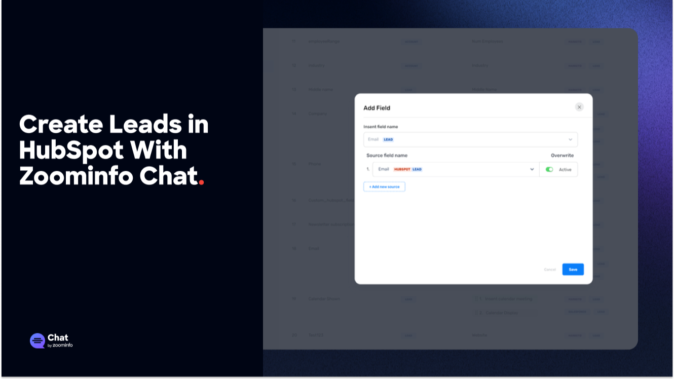 Chat By ZoomInfo HubSpot Integration | Connect Them Today